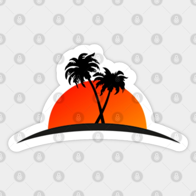 Sunset beach Sticker by RENAN1989